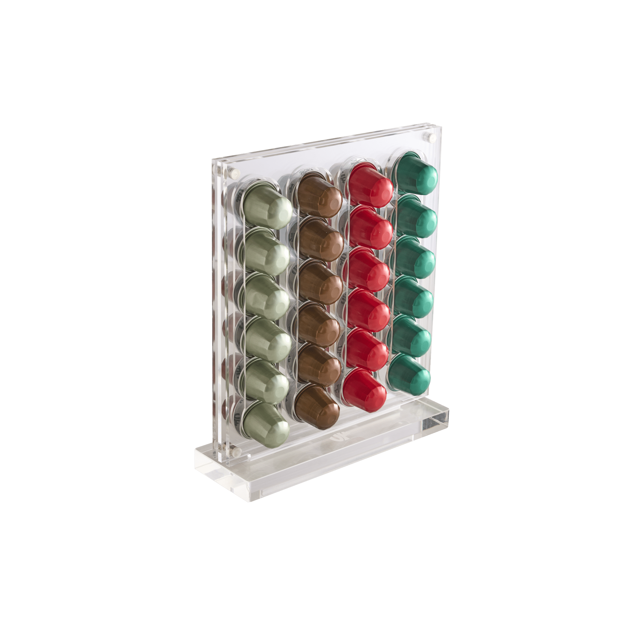 73 by Al Ameed Capsule Acrylic Holder, clear dual-access storage for coffee capsules