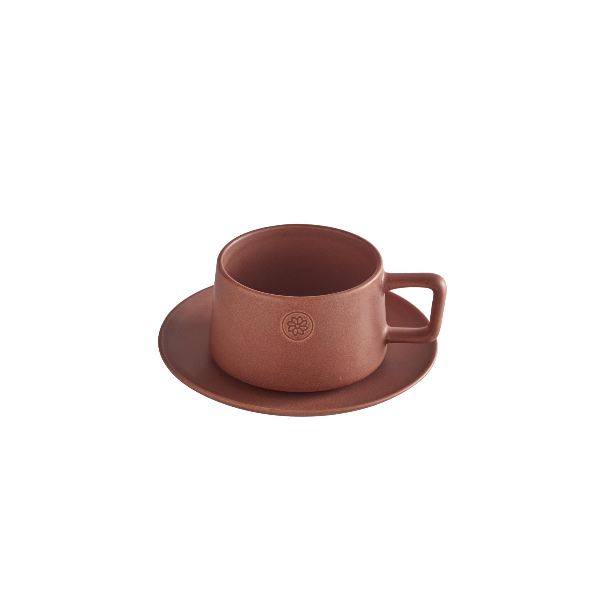 73 by Al Ameed Yasmina Cappuccino Cup, double-walled glass with Jasmine icon, perfect for cappuccinos